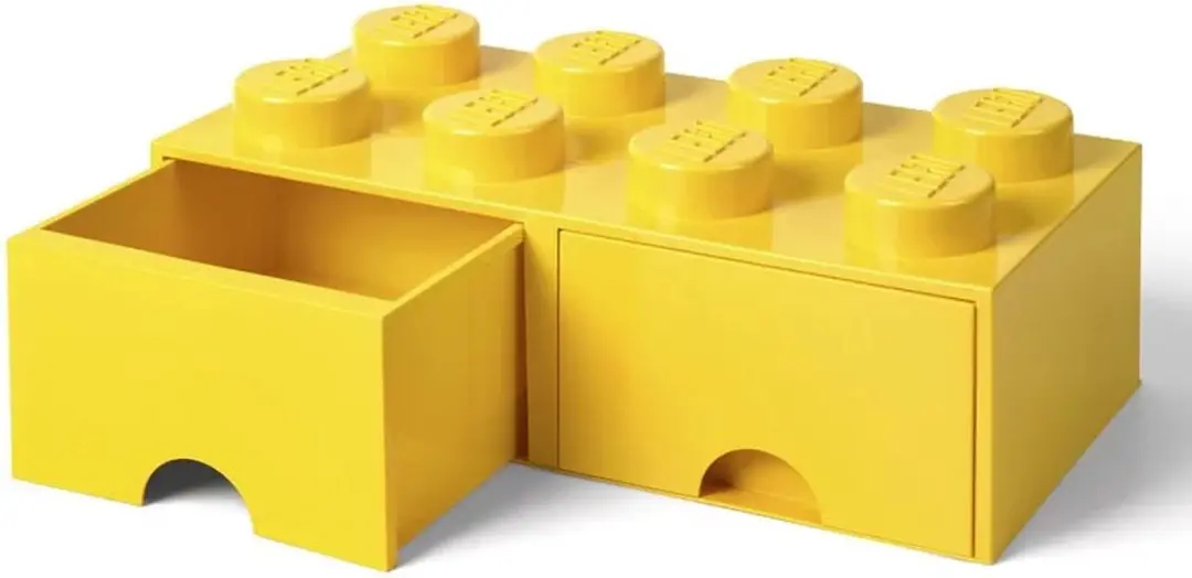 LEGO Brick 8 Opbergbox Geel - 2 Lades - afbeelding 3 van 6