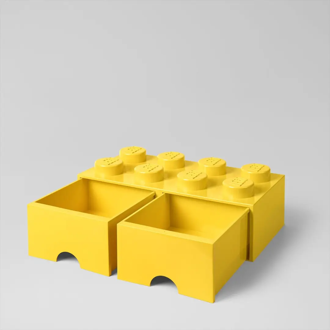 LEGO Brick 8 Opbergbox Geel - 2 Lades - afbeelding 6 van 6