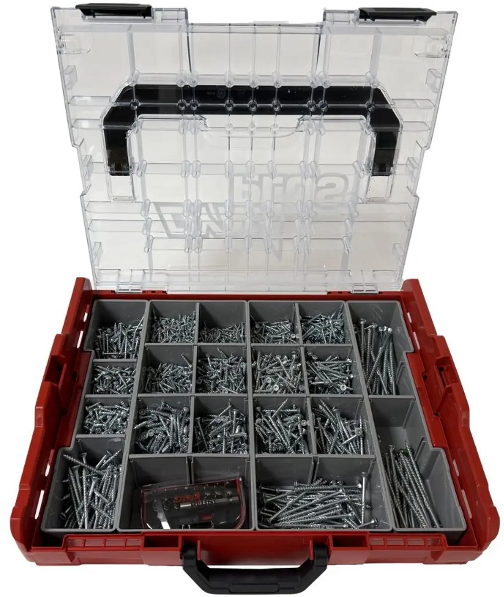 Dynaplus L-BOXX Assortimentskoffer 2500 Stuks - Zilver