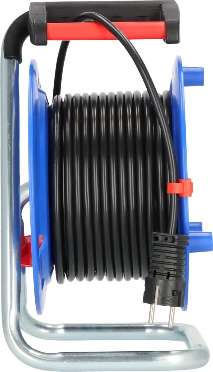 Brennenstuhl Garant Kabelhaspel 25m - 4 Stopcontacten - Blauw/Zwart