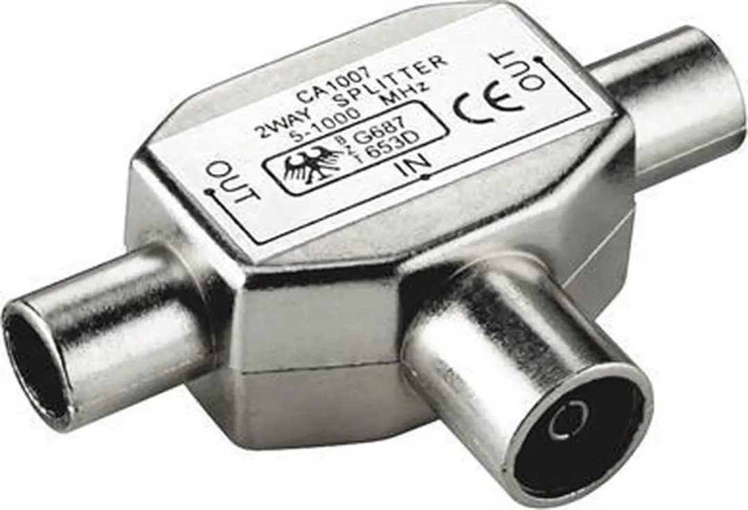 Goobay Coax Male naar Female Adapter - 2 Stuks - Zilver