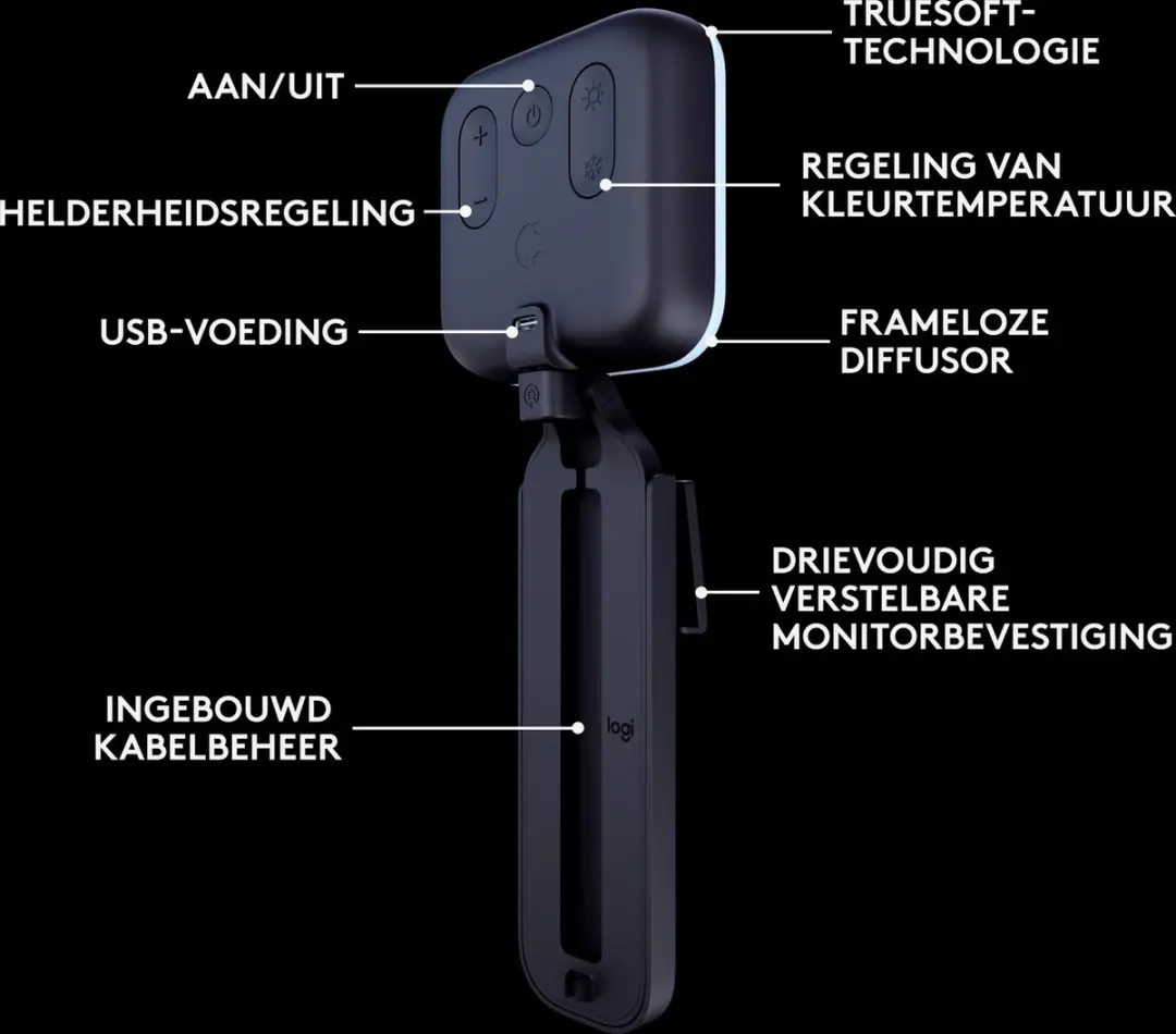 Logitech Litra Glow Streaminglamp - Graphite - afbeelding 6 van 6