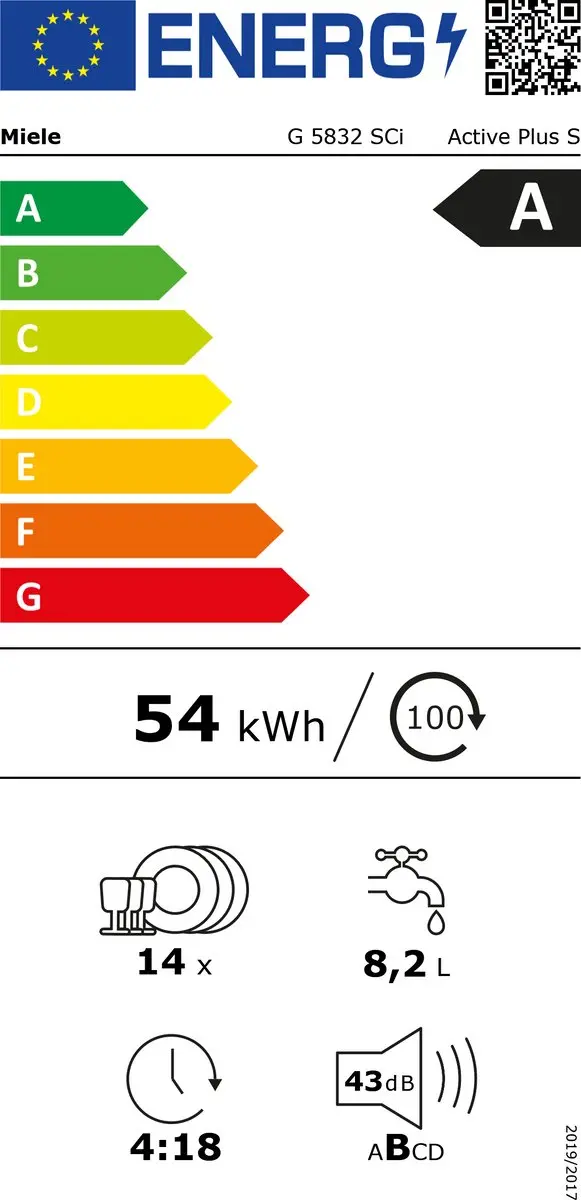 Miele G 5832 SCi CLST Integreerbare Vaatwasser 14 Couverts - Zilver