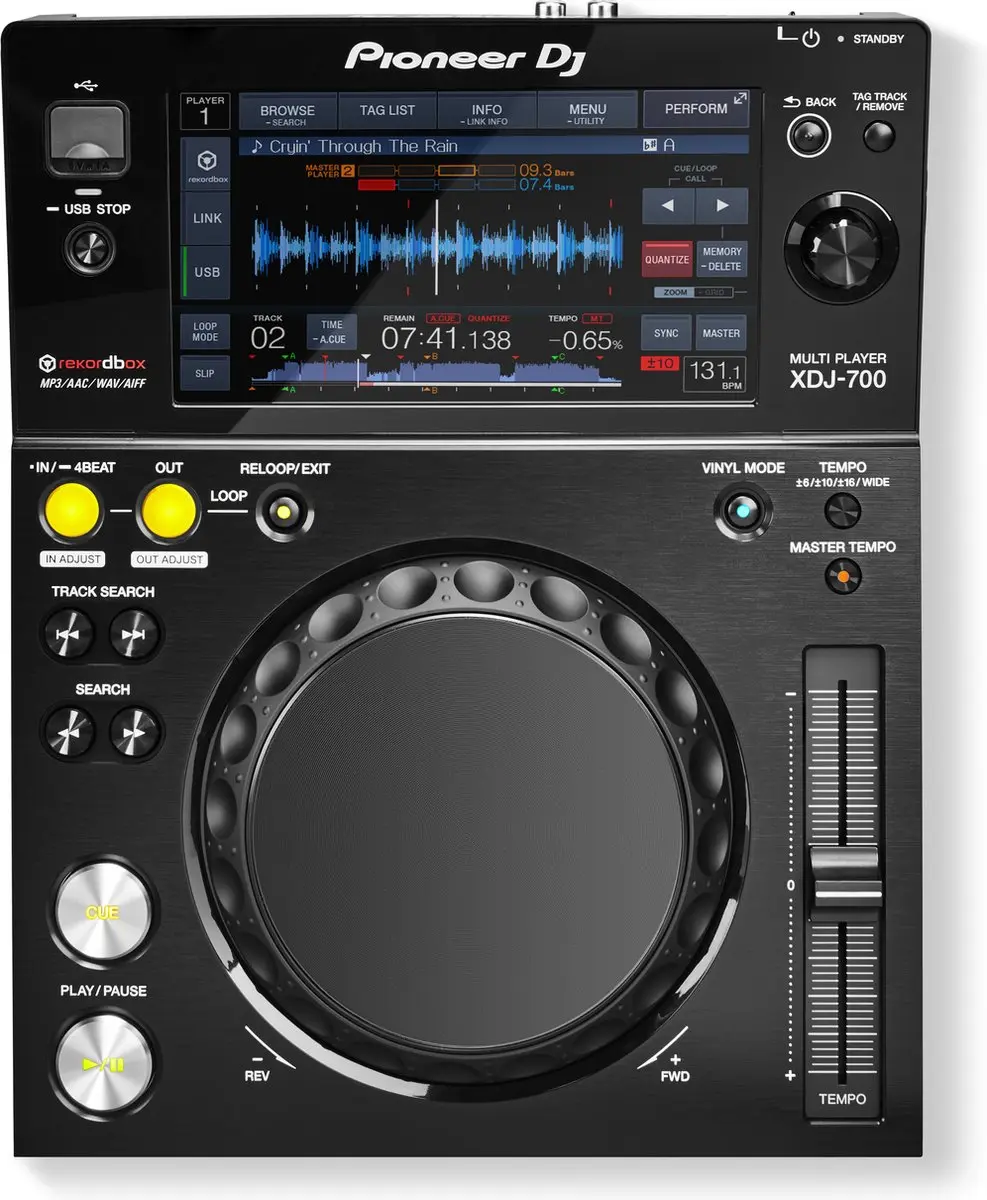 Pioneer XDJ-700 Media-Player - Zwart