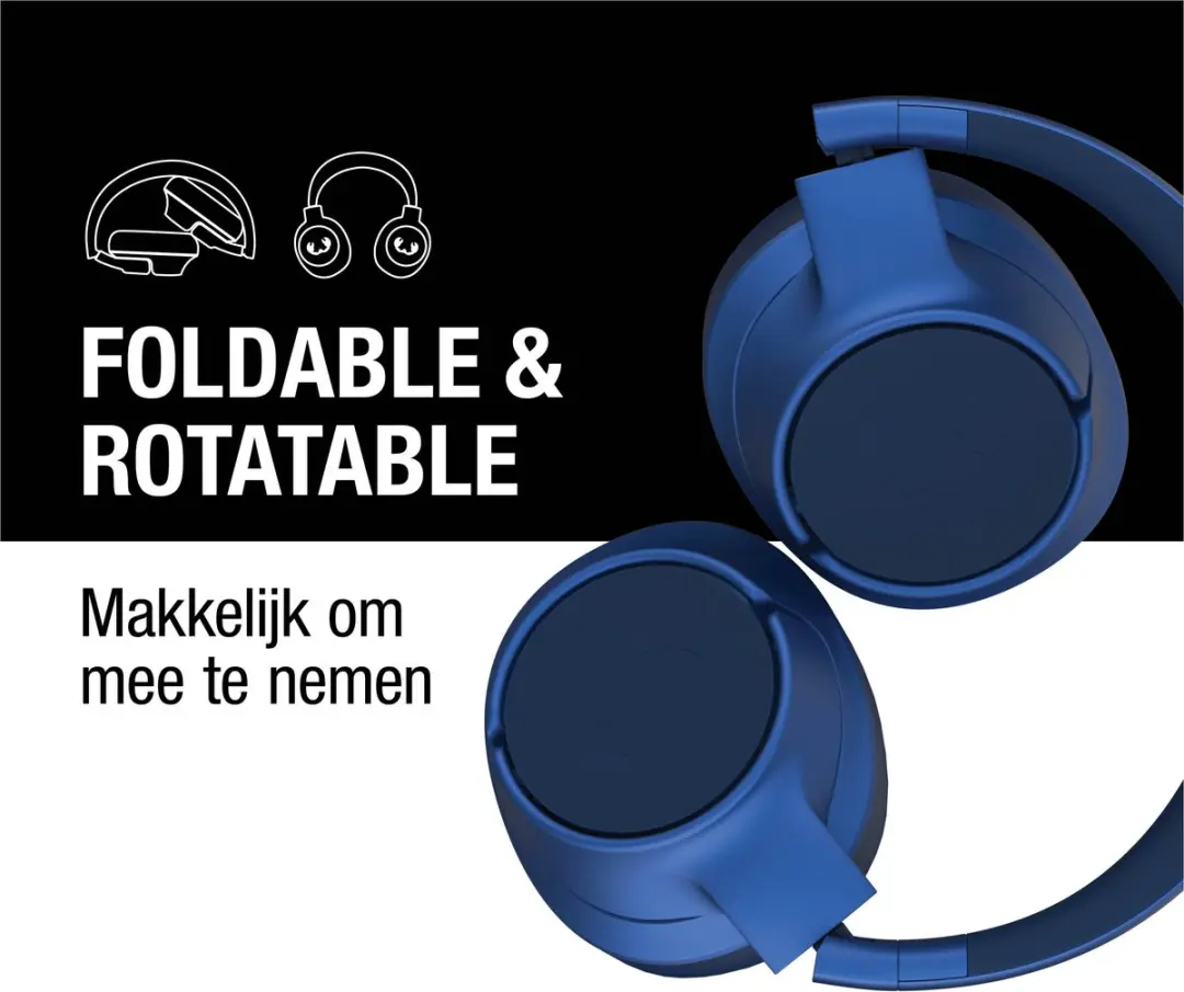 Fresh 'n Rebel Clam Fuse True Blue Bluetooth Koptelefoon - 45 uur