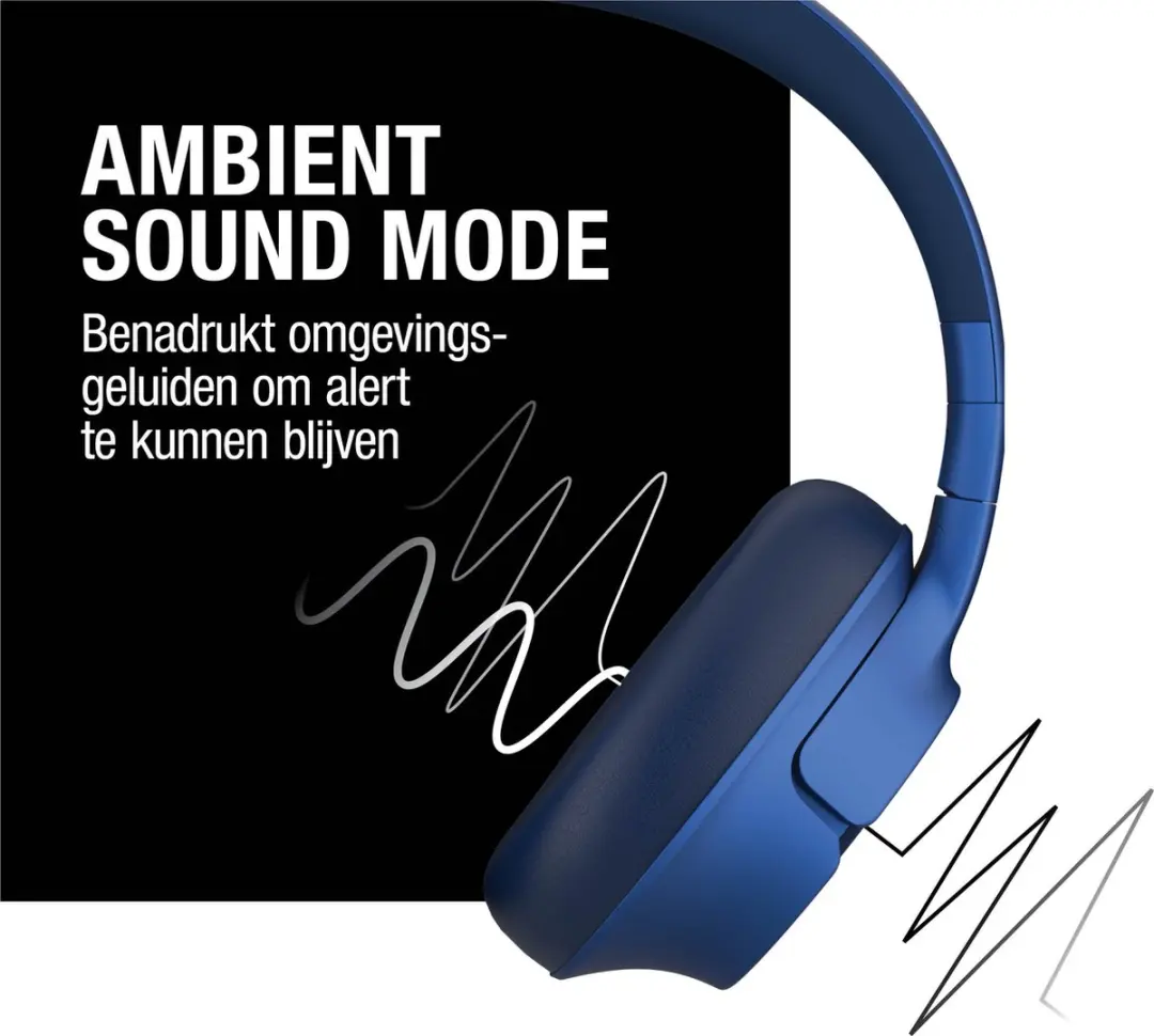 Fresh 'n Rebel Clam Fuse True Blue Bluetooth Koptelefoon - 45 uur
