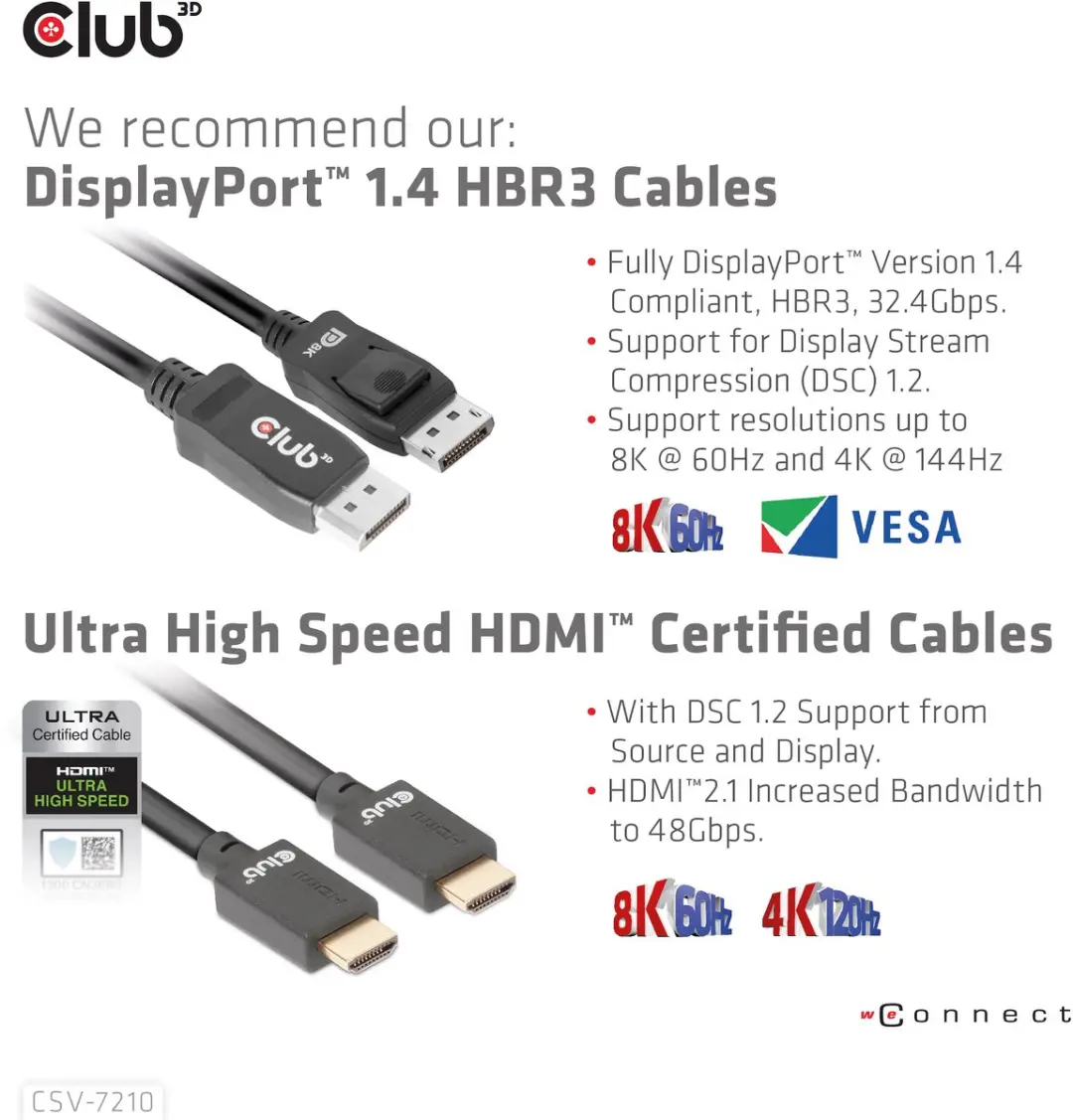 Club 3D 1829882 KVM Switch Dual DisplayPort 4K 60Hz