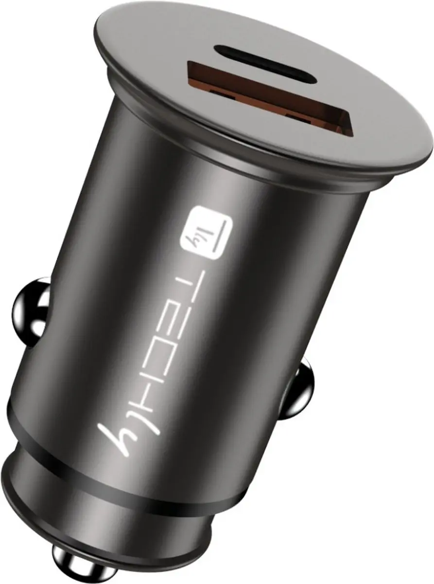 Techly IUSB2-CAR5-AC38W Auto Oplader 38W - Zwart