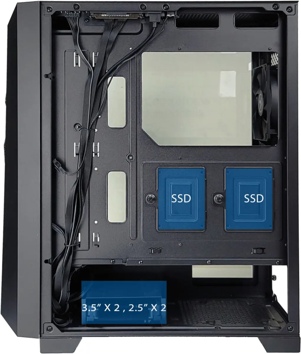 Xilence Performance C XG131 Midi Tower - 4 Ventilatoren - Zwart
