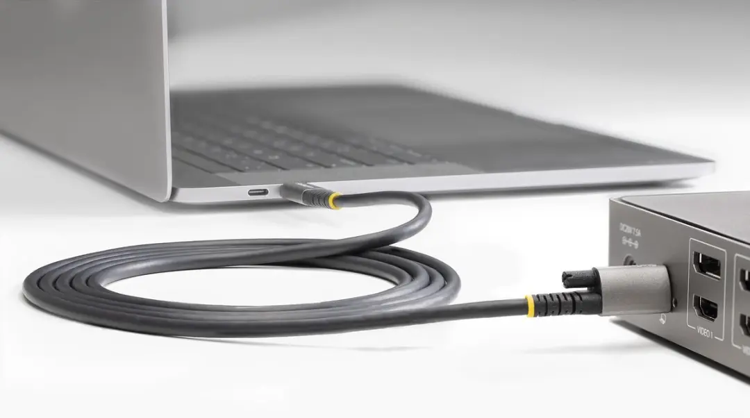 Startech USB31CCTLKV50CM USB-C Kabel - 0,5m Vergrendelbaar - Zwart
