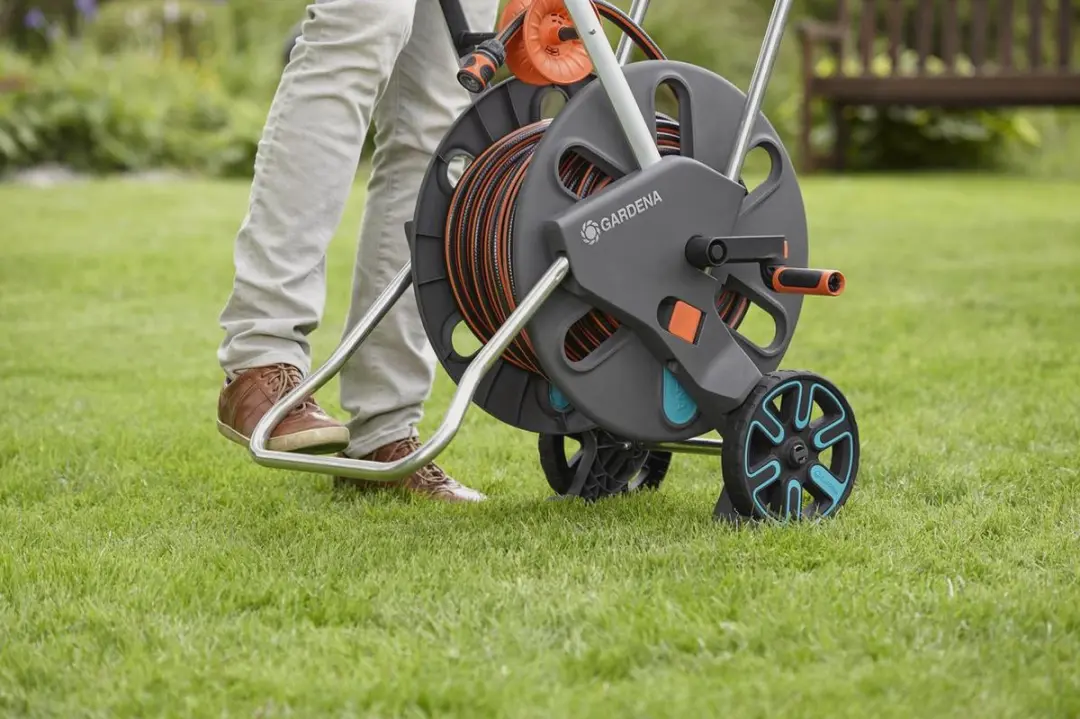 Gardena CleverRoll L Easy Slangwagen 100m - Grijs/Orange/Blauw