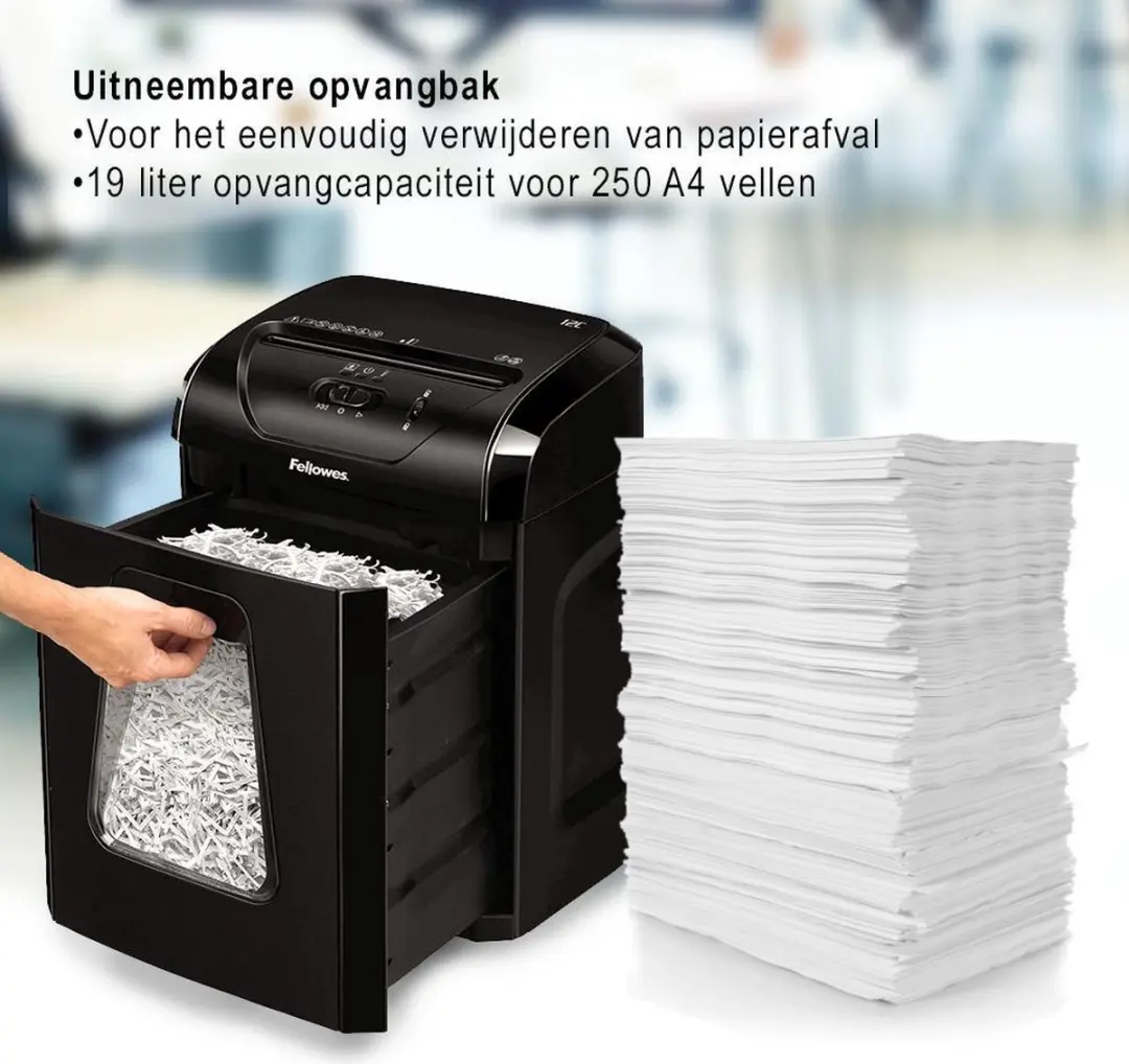 Fellowes Powershred 12C Papiervernietiger - 12 Vel A4 - 19L