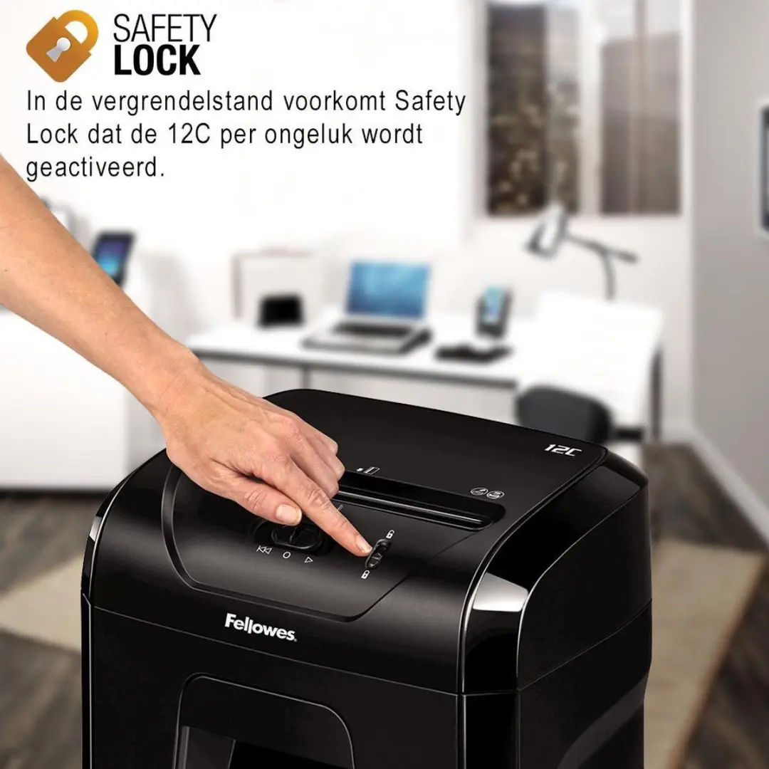 Fellowes Powershred 12C Papiervernietiger - 12 Vel A4 - 19L