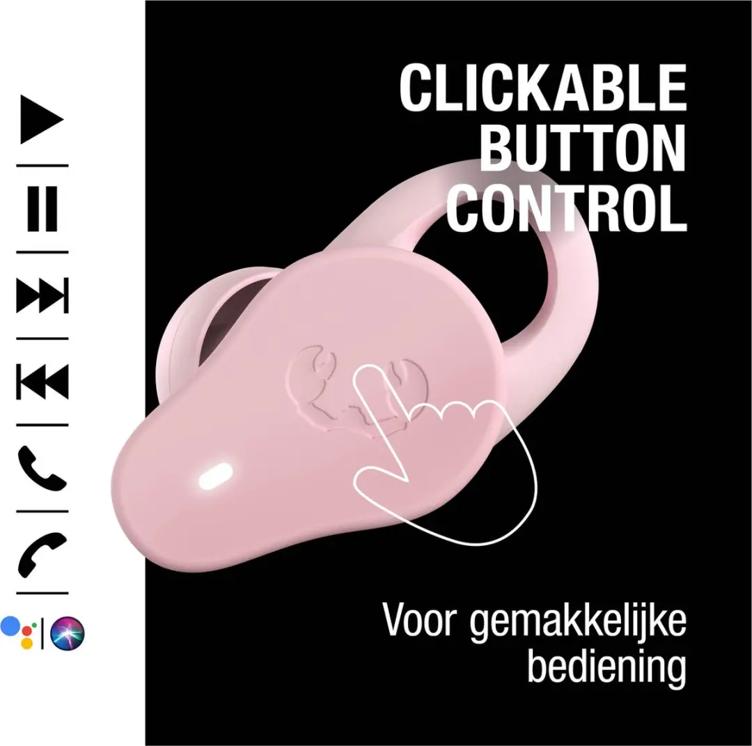 Fresh 'n Rebel Twins Rush Oordopjes - Active Noise Cancelling - 36 uur - Pastel Pink