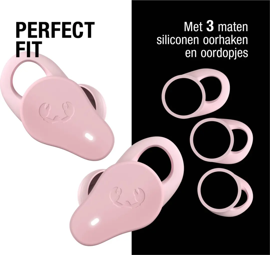 Fresh 'n Rebel Twins Rush Oordopjes - Active Noise Cancelling - 36 uur - Pastel Pink