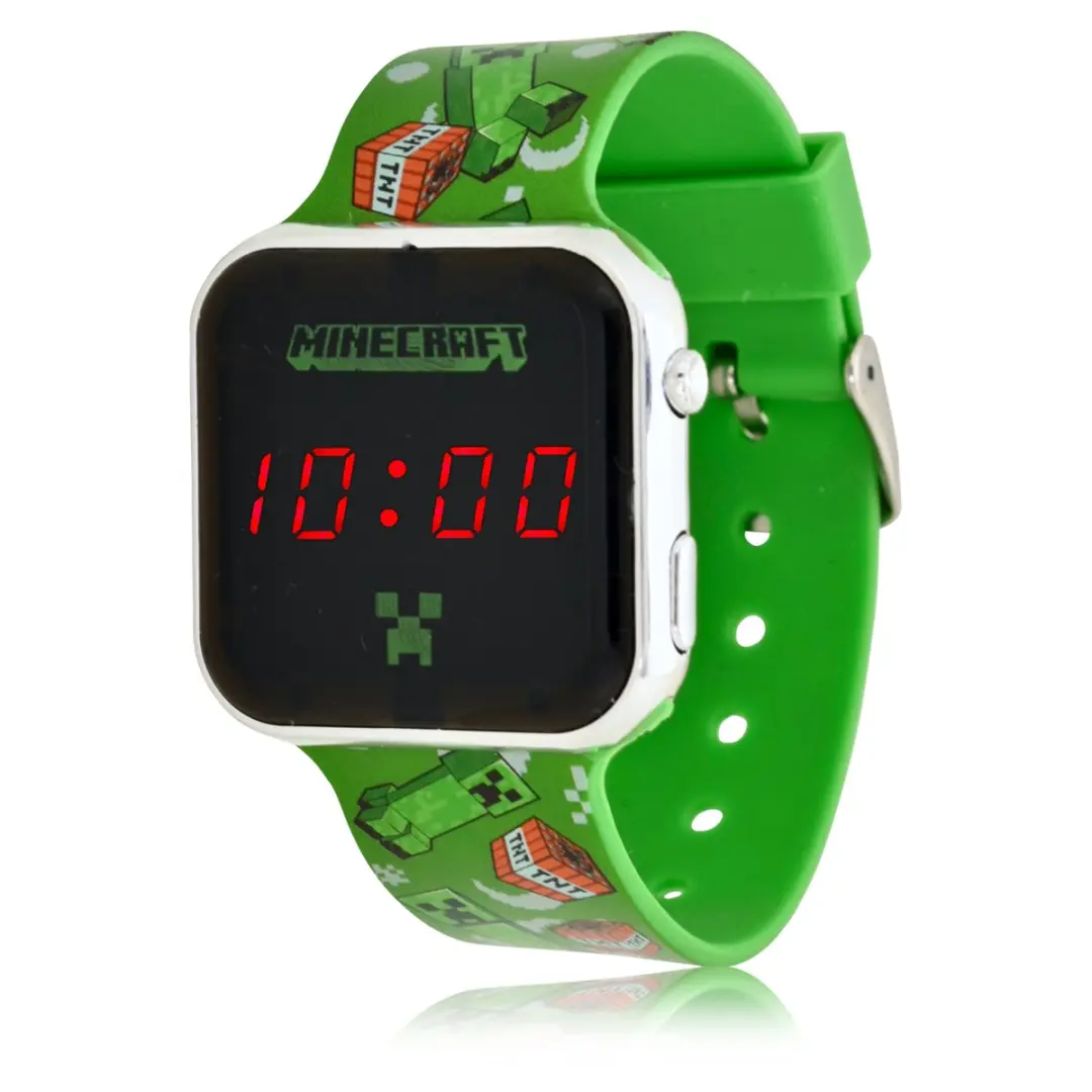 Minecraft LED Kinderhorloge - Groen