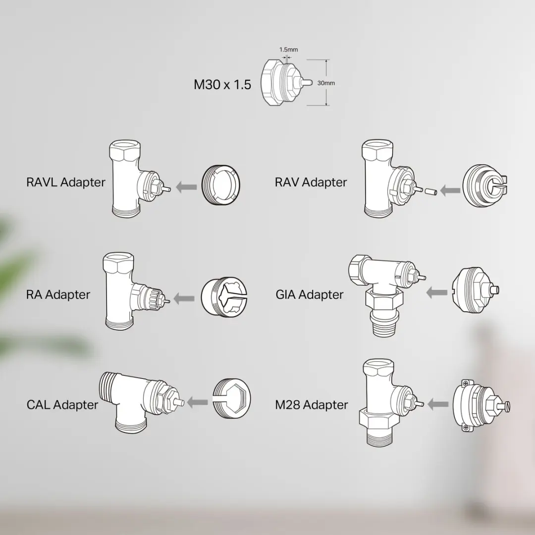 TP-Link KE100 KIT Radiatorkraan - Smart Starterset - 8 Elementen - Wit