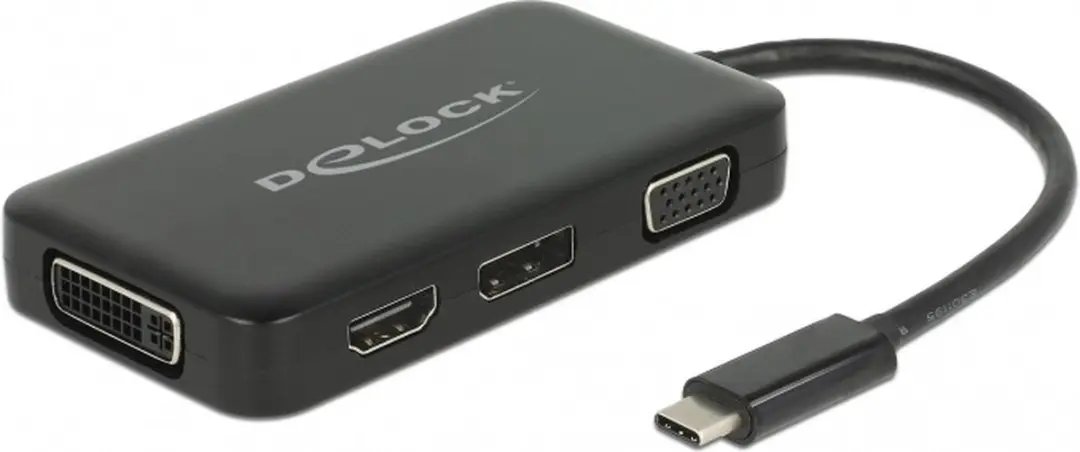 Delock USB-C naar HDMI/DVI/DisplayPort/VGA Adapter 63929