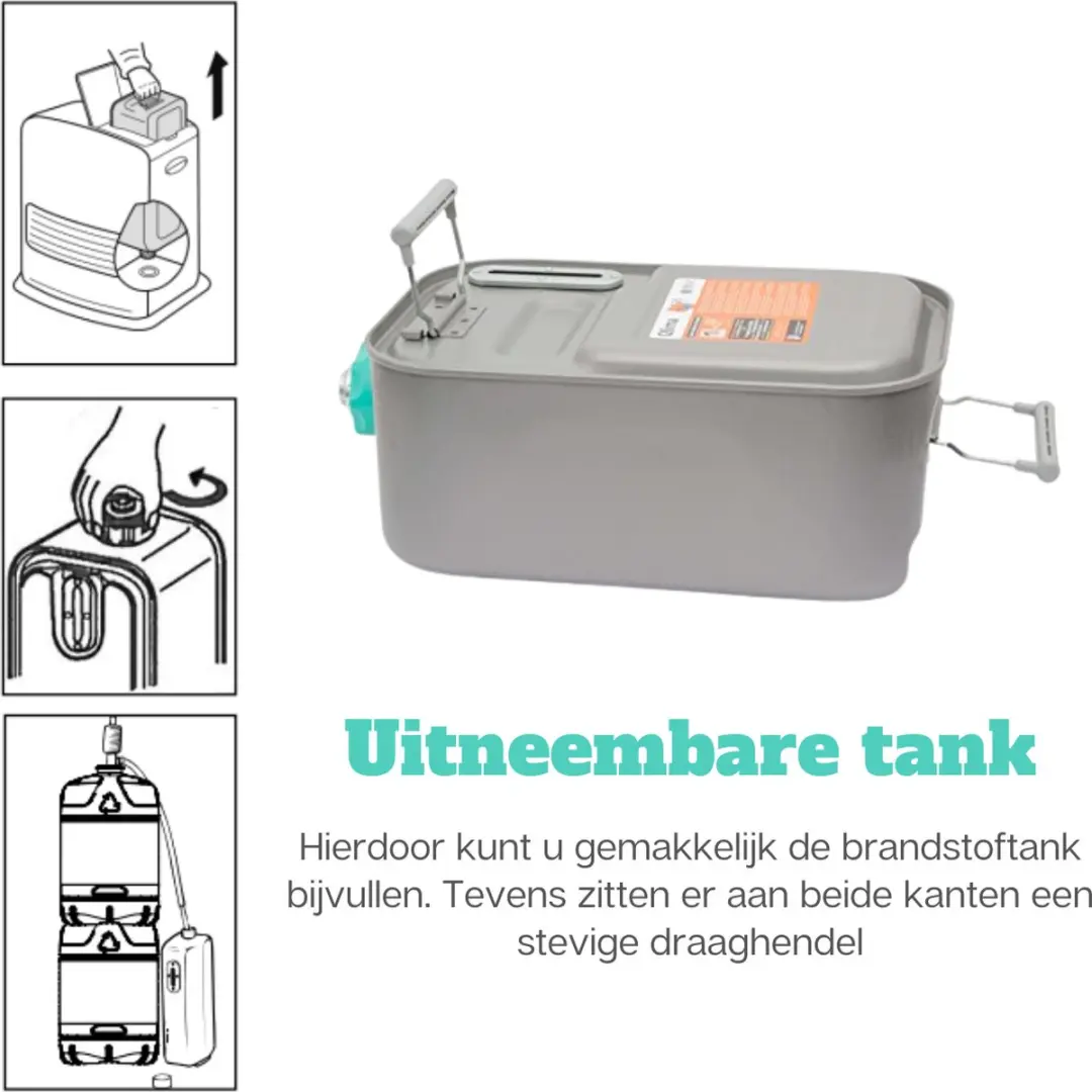 Tectro SRE 1330 TC-2 Olievulverwarming 3000W - Antraciet - afbeelding 3 van 6