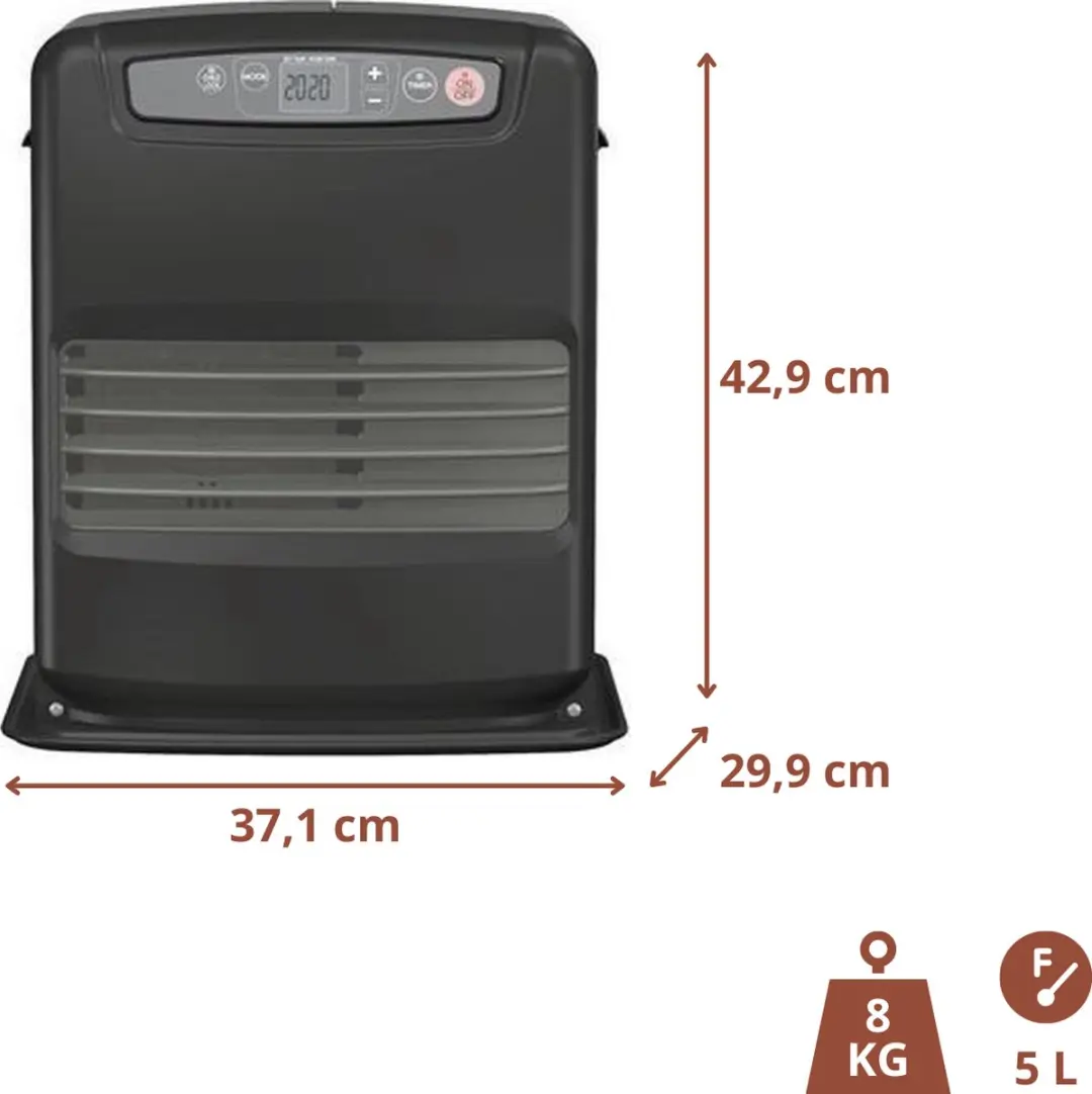 Tectro SRE 1330 TC-2 Olievulverwarming 3000W - Antraciet - afbeelding 4 van 6
