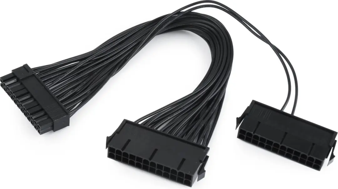 Cablexpert ATX Y-kabel 20+4/24-pins - 0,30m - Zwart