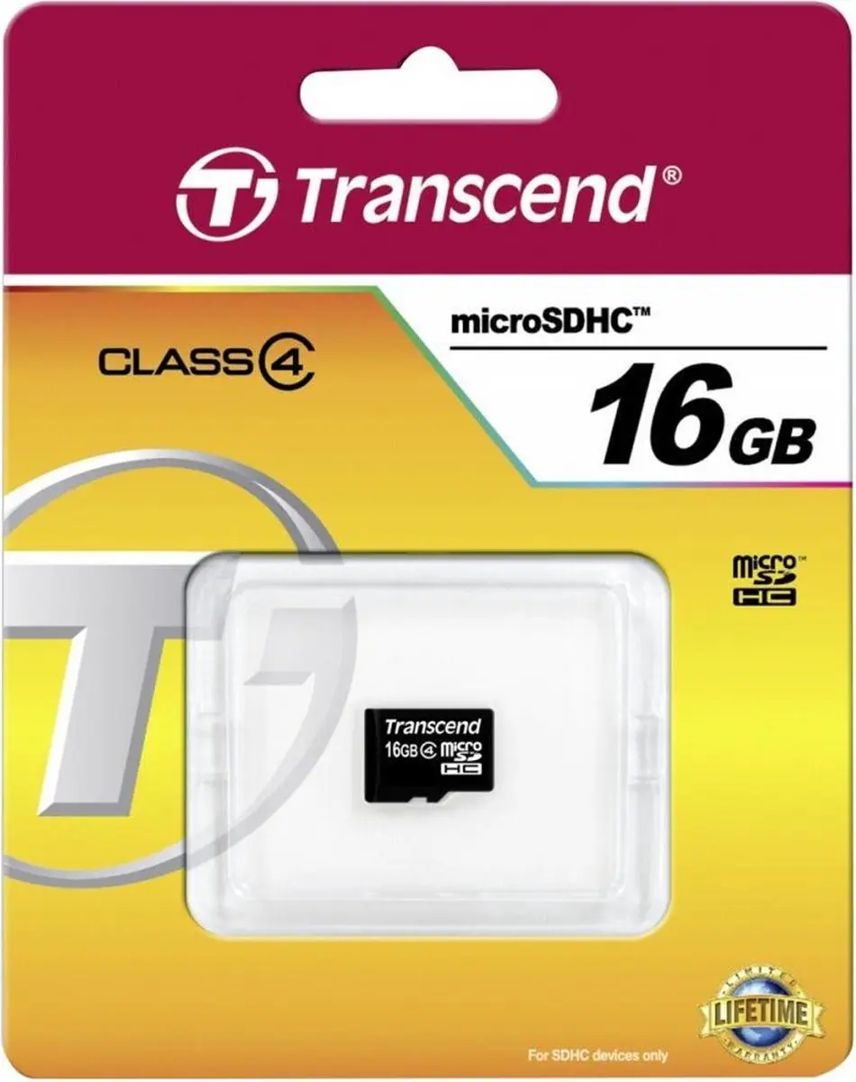 Transcend 16GB Micro SDHC Class 4 TS16GUSDC4