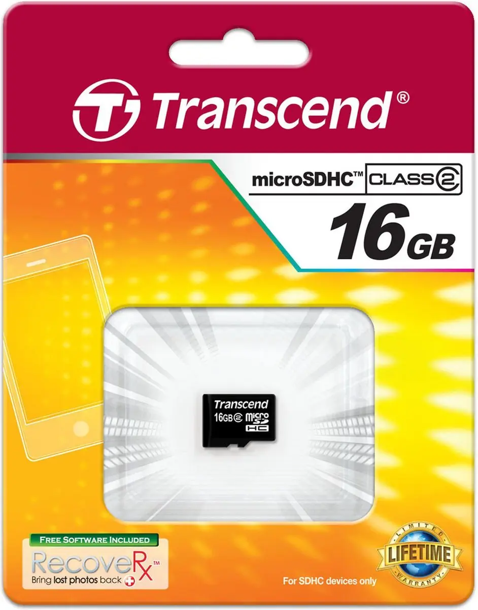 Transcend 16GB Micro SDHC Class 4 TS16GUSDC4