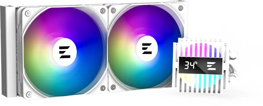 Zalman ALPHA2 A24 AIO Koeler 240mm - 2x 12cm RGB Ventilatoren - Wit