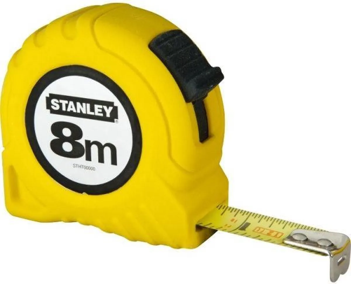 Stanley Rolbandmaat 8m - 25mm - Geel