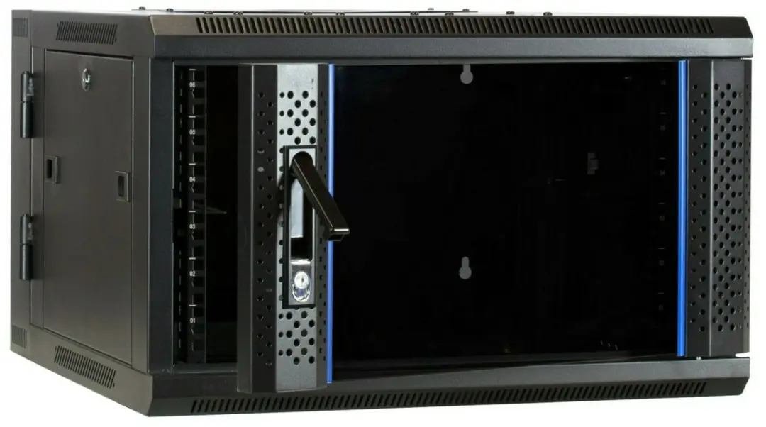 DSIT DS6606-DOUBLE Wandkast 600x600x368mm - 6U - 19" - Zwart
