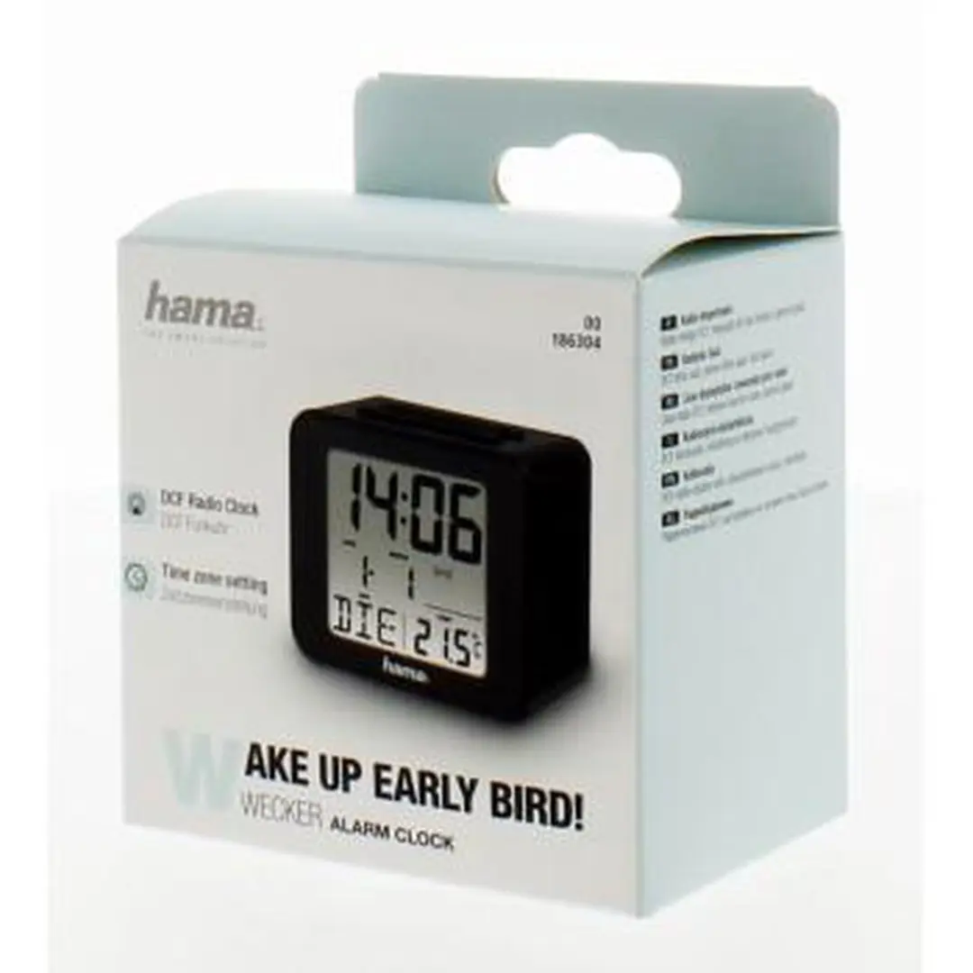 Hama Cube Draadloze Wekker - Zwart
