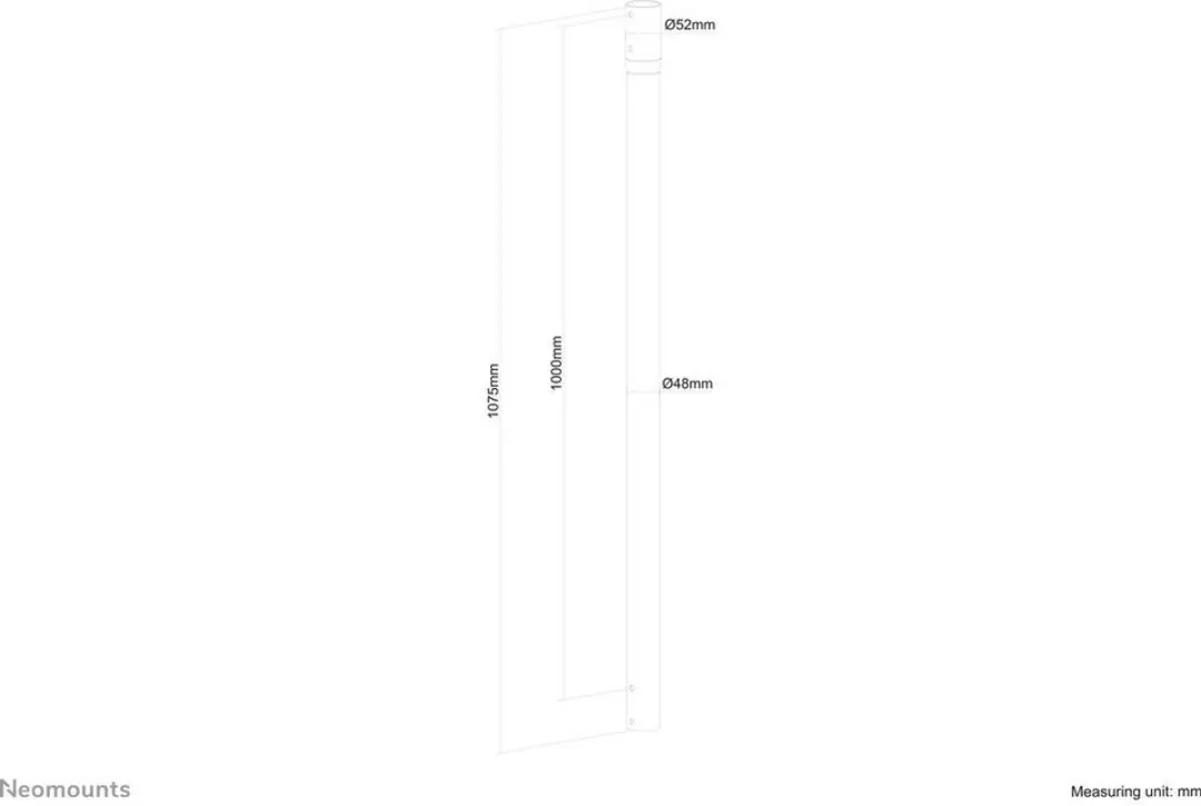 Neomounts NS-EP100BLACK Verlengpaal 107,5cm - Zwart