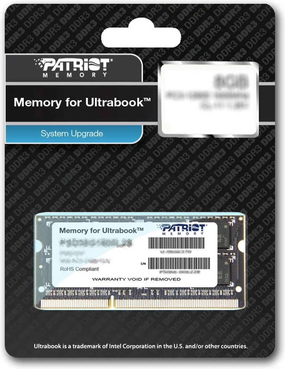 Patriot Memory 8GB DDR3 PC3-12800 SODIMM - 1600MHz