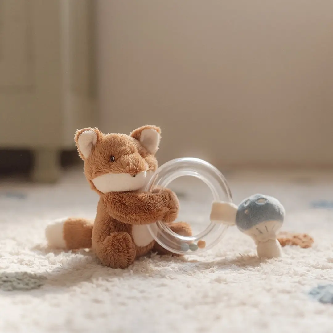 Little Dutch Ringrammelaar Vos Forest Friends - Bruin/Blauw