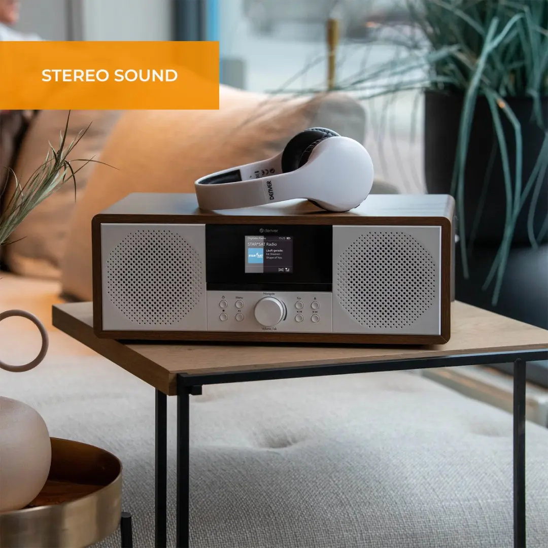 Denver MIR-270 Internetradio DAB/FM/CD - 100W - Hout - afbeelding 6 van 6