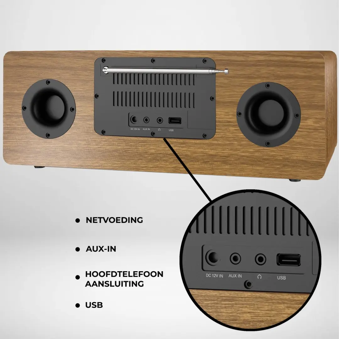 Denver MIR-270 Internetradio DAB/FM/CD - 100W - Hout