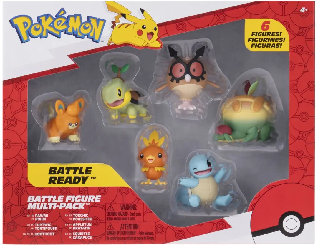 Pokémon Axew Frogadier Torkoal Speelfiguur Set - 3 Stuks Multicolor
