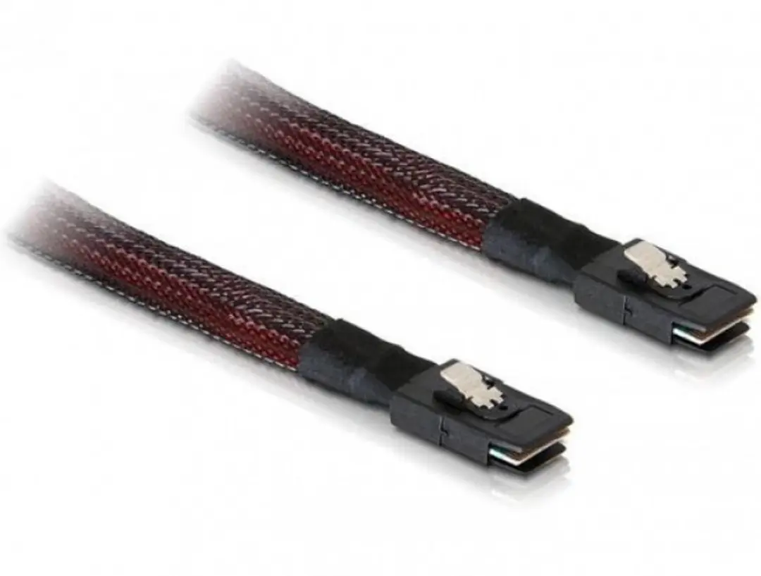 Delock Mini-SAS SFF-8087 Kabel - 1 meter - Zwart