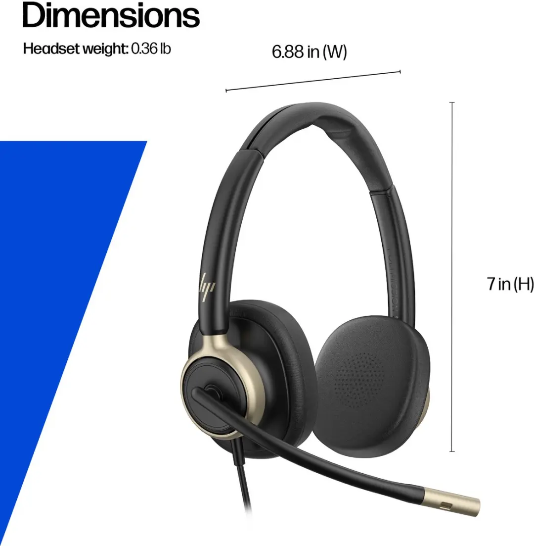 HP Poly Mission 825 C01FCAA Headset - Zwart