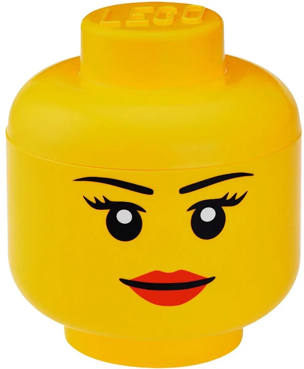 Opbergbox Iconic Hoofd Girl 24 cm, Geel