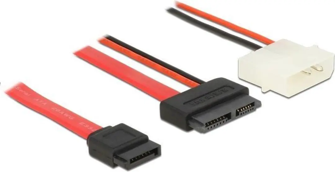Cablexpert Slim SATA Data + Molex Voedingskabel 6 Gbit/s 0,30m