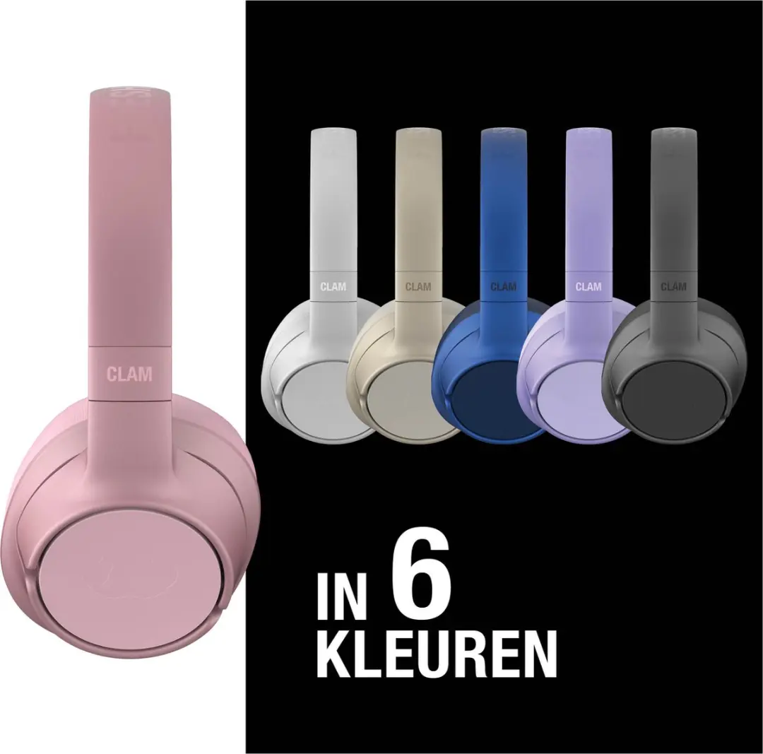 Fresh ‘n Rebel Clam Fuse Koptelefoon - Active Noise Cancelling - 45 uur - Pastel Pink