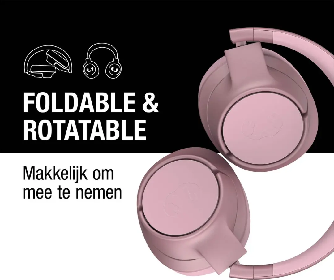 Fresh ‘n Rebel Clam Fuse Koptelefoon - Active Noise Cancelling - 45 uur - Pastel Pink