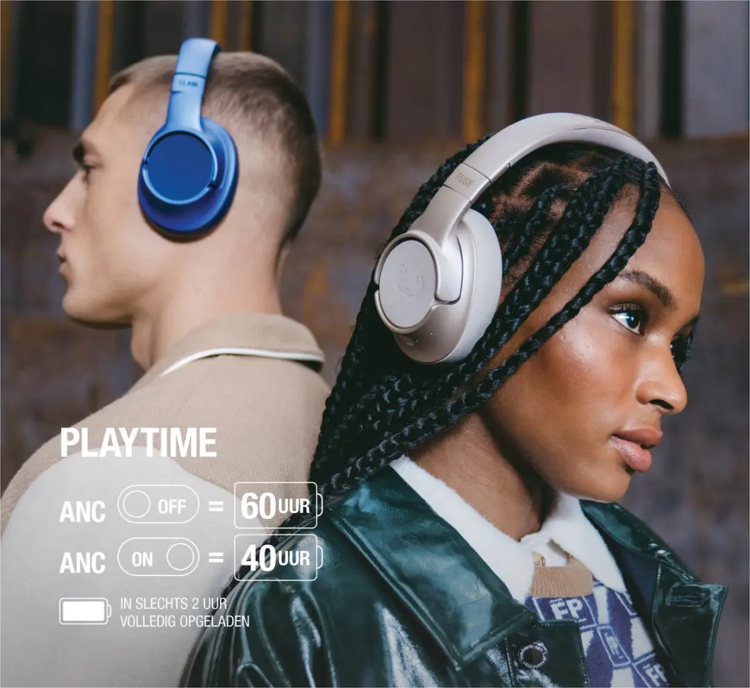 Fresh ‘n Rebel Clam Fuse Koptelefoon - Active Noise Cancelling - 45 uur - Pastel Pink