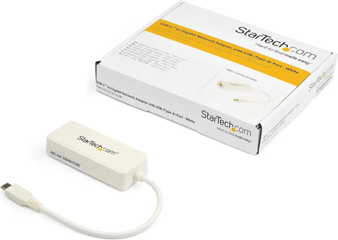 Startech US1GC301AUW USB 3.0 naar Gigabit Ethernet Adapter - Wit - afbeelding 6 van 6