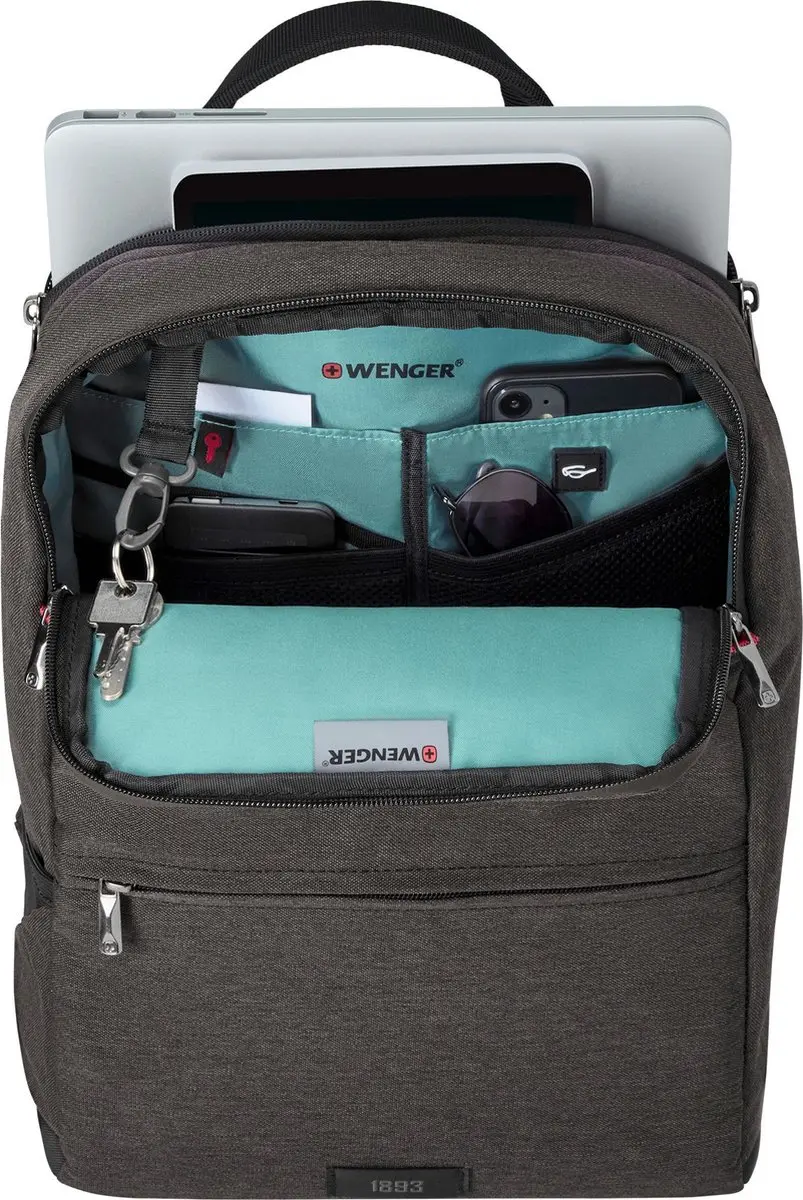 Wenger MX Reload 14 Rugzak 17L - 5 Vakken - Donkergrijs
