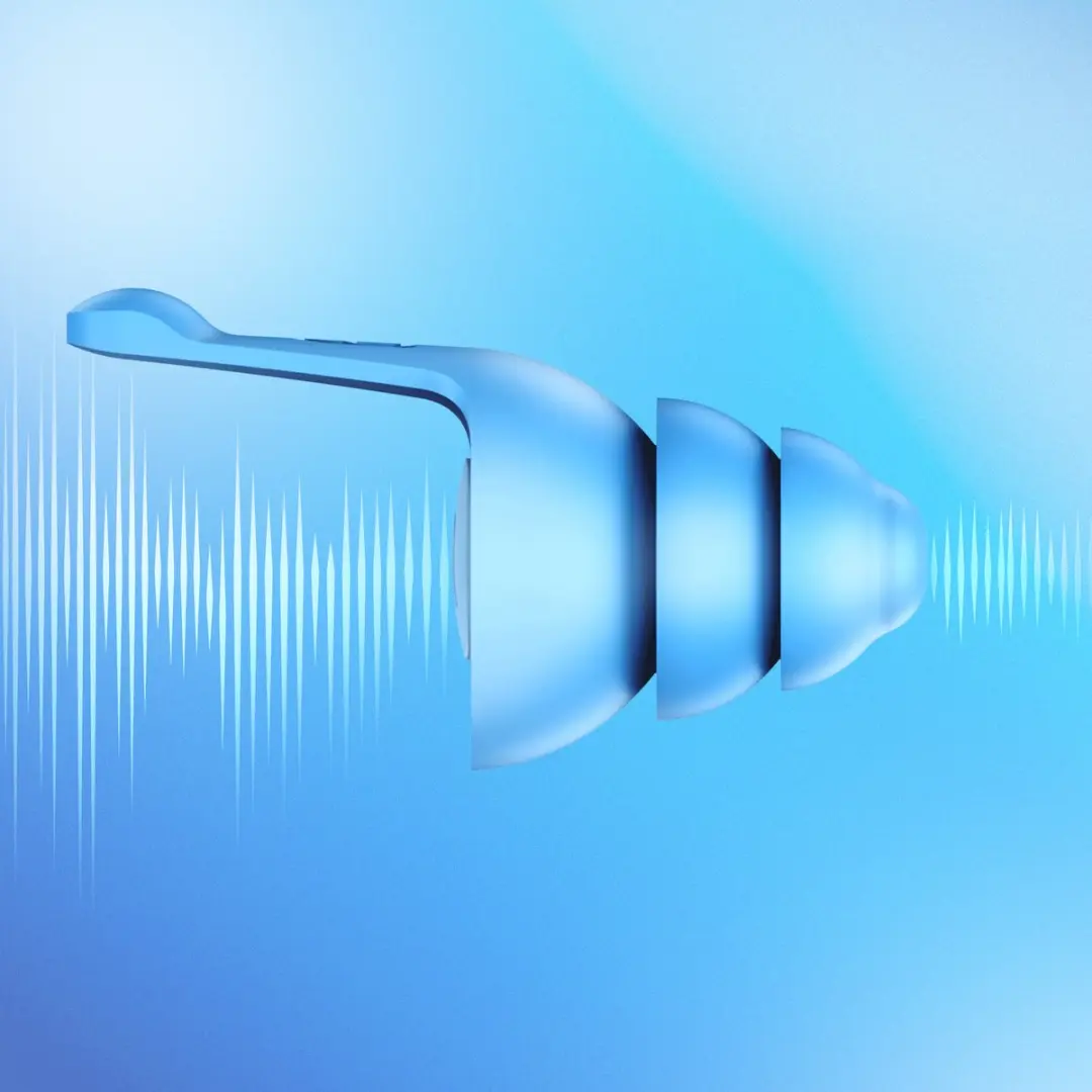 Mixx Assistive Audio Flight Oordopjes 34dB Blauw - Herbruikbaar - afbeelding 6 van 6