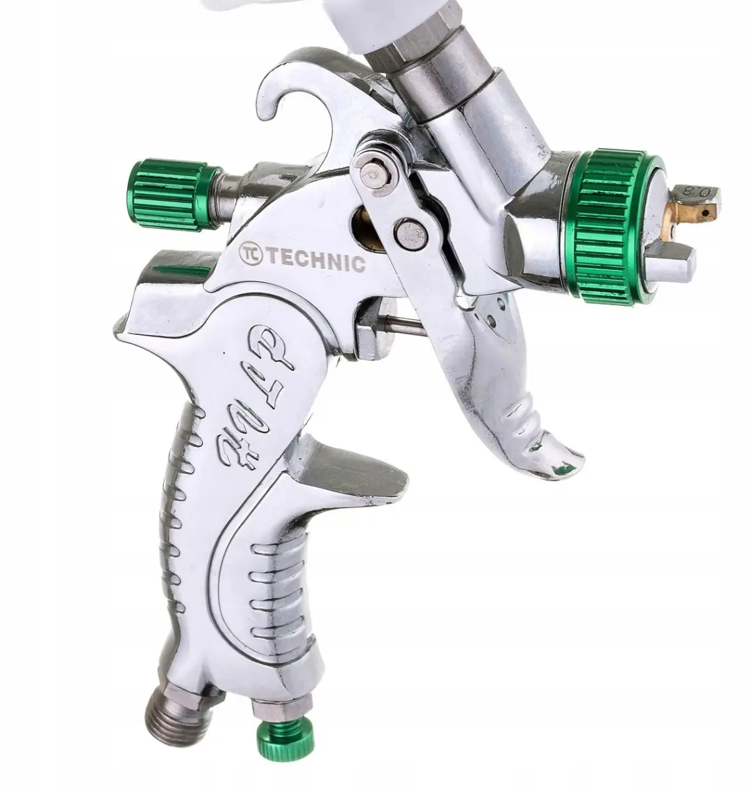 Technic Mini Lakspuit H-602P 125ml HVLP 1.0mm - Groen/Wit/Zilver
