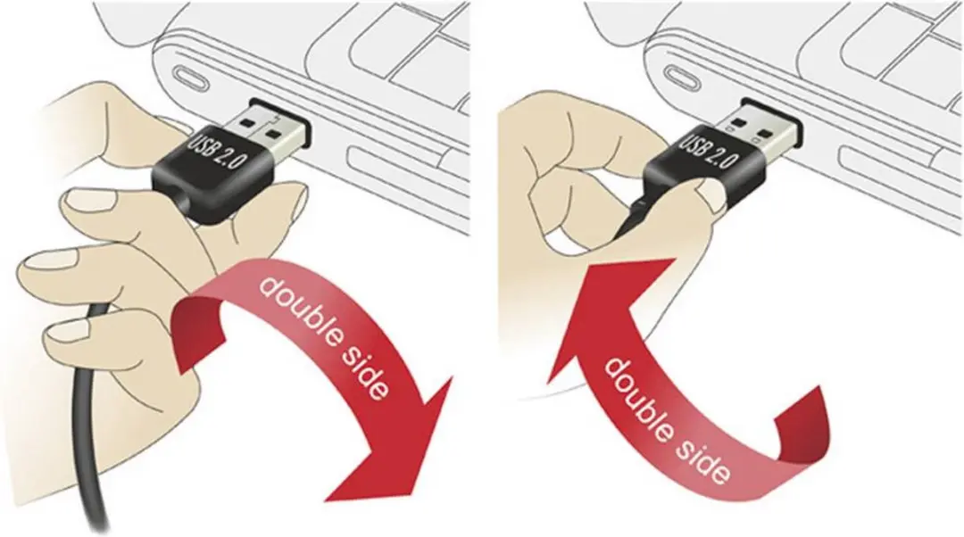 Delock USB 2.0 A Male naar Mini Male Kabel - 3m - Zwart