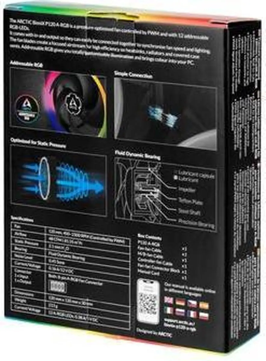 Arctic BioniX F120 A-RGB Koeler - 12cm - Grijs/Zwart